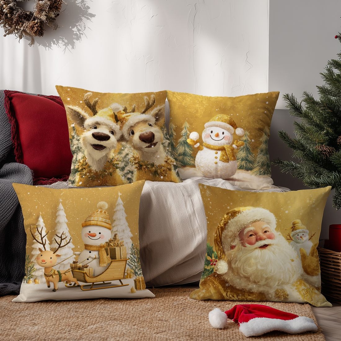 Şenlikli Noel Yastık Kılıfları - Home Textiles News incelemesi ve fiyatı