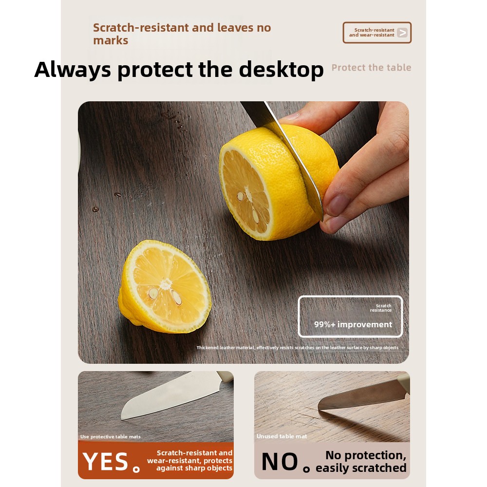 Ahşap Görünümlü Suni Deri Masa - Home Textiles News incelemesi ve fiyatı