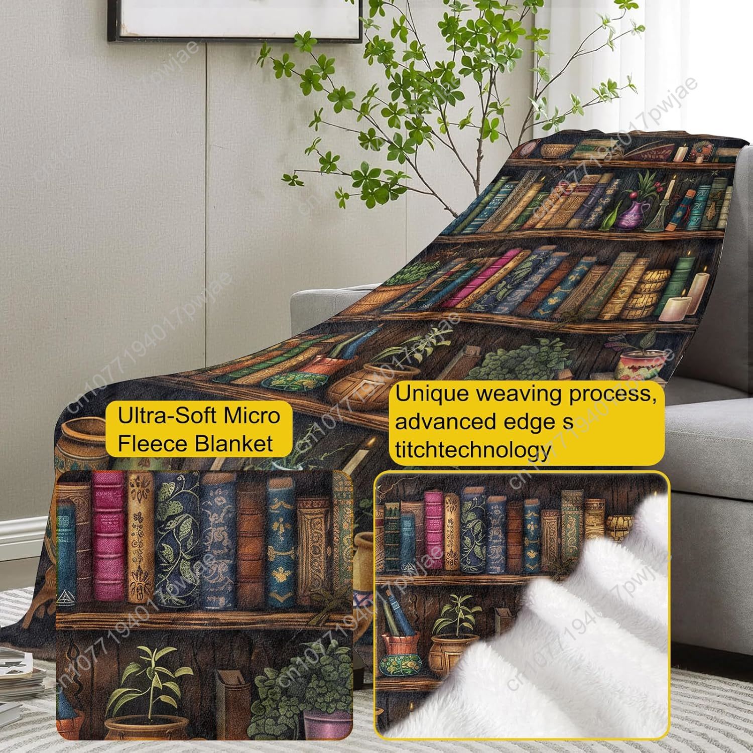 Antika Kitaplar ve Dekorlu Vin - Home Textiles Blanket incelemesi ve fiyatı