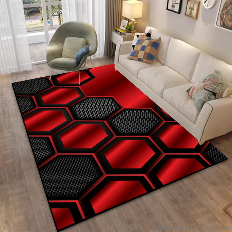 3D Soyut Ayna Geometrik İllüzy - Home Textiles Plaid incelemesi ve fiyatı