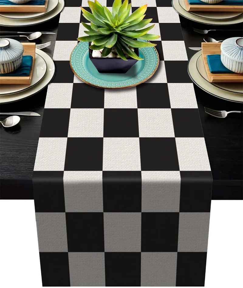 Yeni geometrik keten çizgili m - Home Textiles Plaid incelemesi ve fiyatı