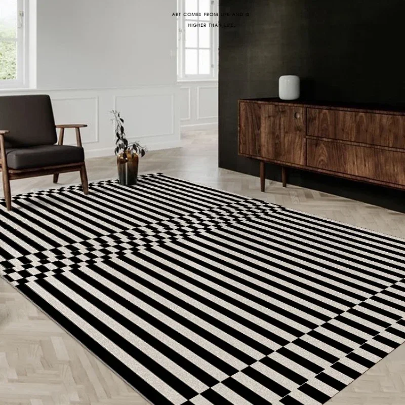 Klasik Retro Siyah Beyaz Çizgi - Home Textiles Plaid incelemesi ve fiyatı